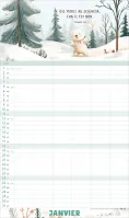 Notre planning - Calendrier mural