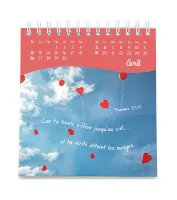 De tout cœur - calendrier de table