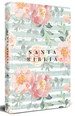 Espagnol, Bible, Reina Valera 1960, moyen format, grands caractères, rigide, motif roses - Biblia...