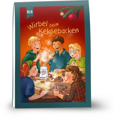 Wirbel beim Keksebacken - Weihnachtsflyer für Kinder