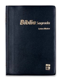 Portugais, Bible Almeida RC, révisée et corrigée - moyen format, souple, noire