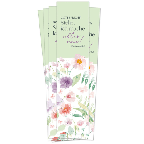 Gott spricht: Siehe, ich mache alles neu - Lesezeichen (10 Stück) - Jahreslosung 2026