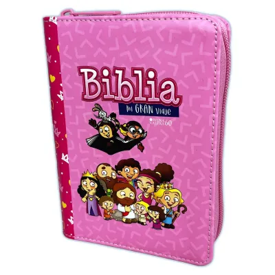 Espagnol, Bible, Reina Valera 1960, Mi Gran Viaje pour enfants, gros caractères, similicuir rose,...