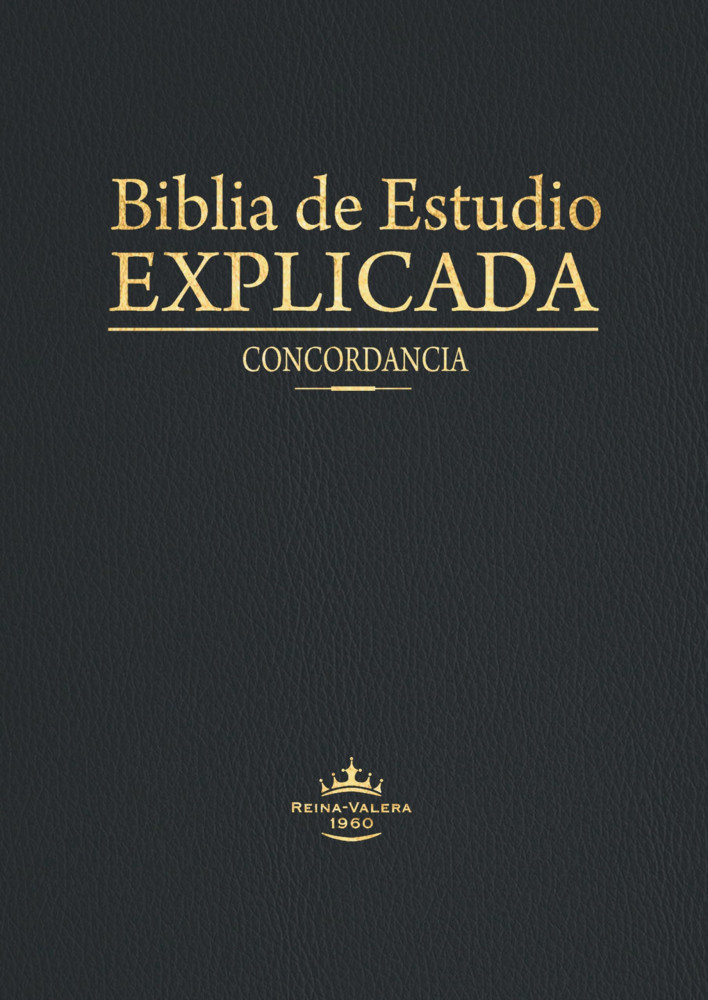 Espagnol, Bible, Reina Valera 1960, Biblia de Estudio Explicada, cuir, noire