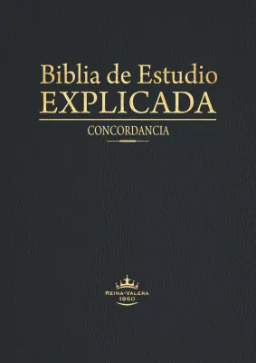 Espagnol, Bible, Reina Valera 1960, Biblia de Estudio Explicada, cuir, noire