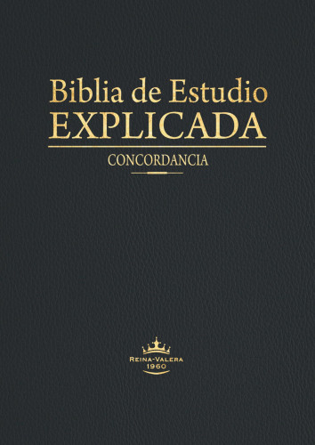 Espagnol, Bible, Reina Valera 1960, Biblia de Estudio Explicada, cuir, noire