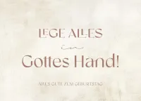 Postkarten Lege Alles in Gottes Hand - Jesaja 41,10