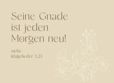 Postkarten Seine Gnade - Klagelieder 3, 22-24