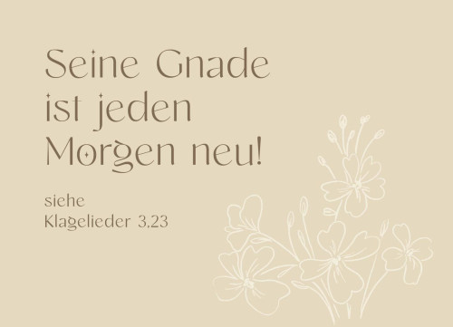 Postkarten Seine Gnade - Klagelieder 3, 22-24