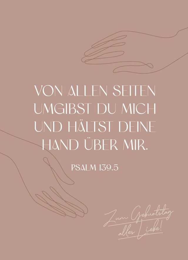 Postkarten alles Liebe - PSALM 139.5