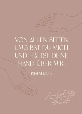 Postkarten alles Liebe - PSALM 139.5