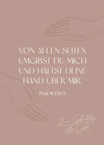 Postkarten alles Liebe - PSALM 139.5
