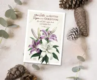 Postkarten Lilien - 4. Mose 6.24