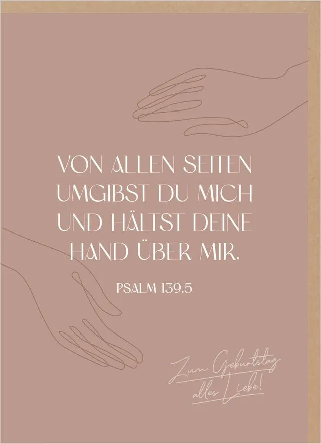Faltkarten alles Liebe - PSALM 139,5