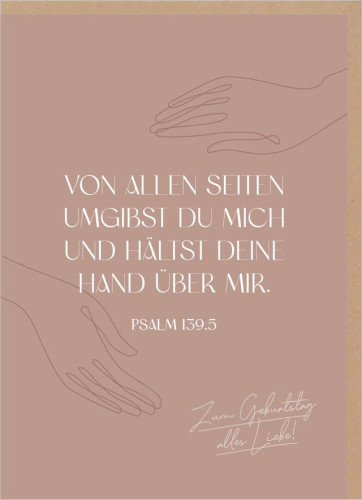 Faltkarten alles Liebe - PSALM 139,5