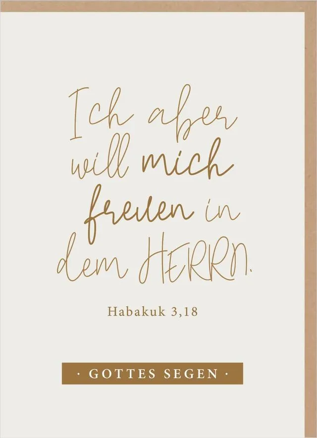 Faltkarte Freude im Herrn - Habakuk 3,18