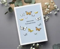 Faltkarte Herzlichen Glückwünsch - Schmetterlinge - Psalm 34,2