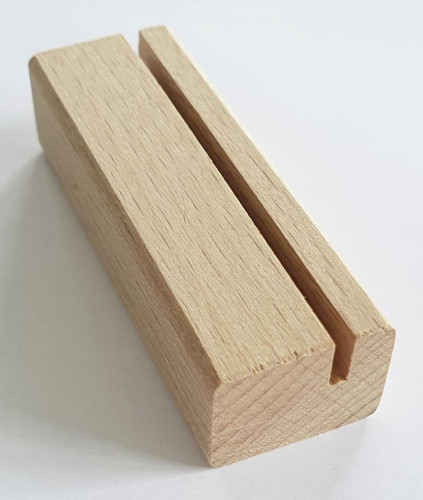 Holzaufsteller klein mit einem Schlitz ohne Gravur
