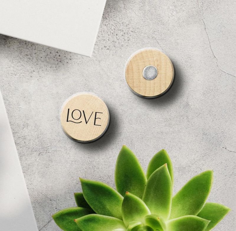 Holzmagnete Love