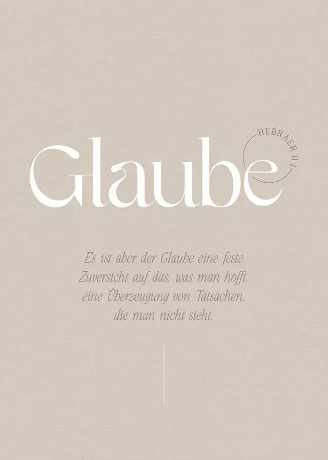 Poster Fatzer Motive Glaube DIN A3 - Hebräer 11:11