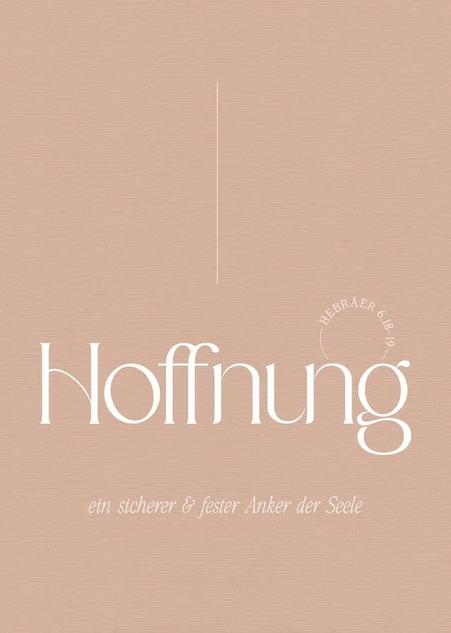 Poster Fatzer Hoffnung DIN A4 - Hebräer 6:18-19
