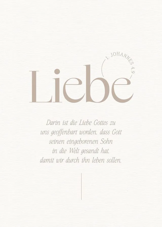 Poster Fatzer Liebe DIN A4 - 1.Johannes 4:9