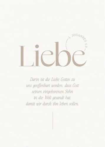 Poster Fatzer Liebe DIN A3 - 1.Johannes 4:9