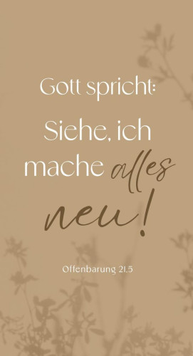 Metallschild Jahreslosung 2026 Fatzer alive - Offenbarung 21,5