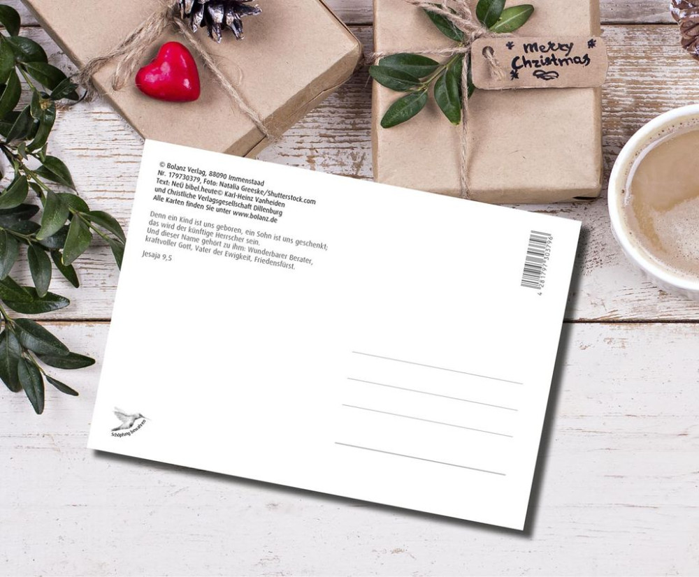 Postkarten Weihnachtszeit - Jesaja 9,5