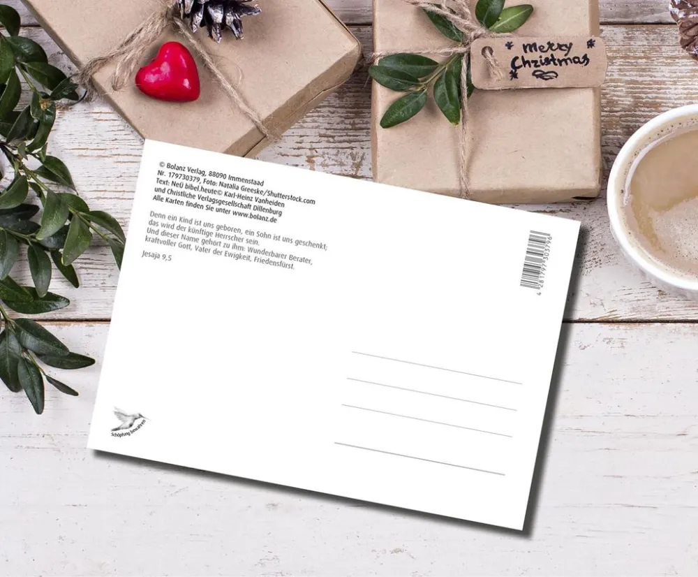 Postkarten Weihnachtszeit - Jesaja 9,5
