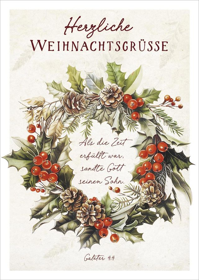 Postkarten Weihnachtsgrüsse - Galater 4,4
