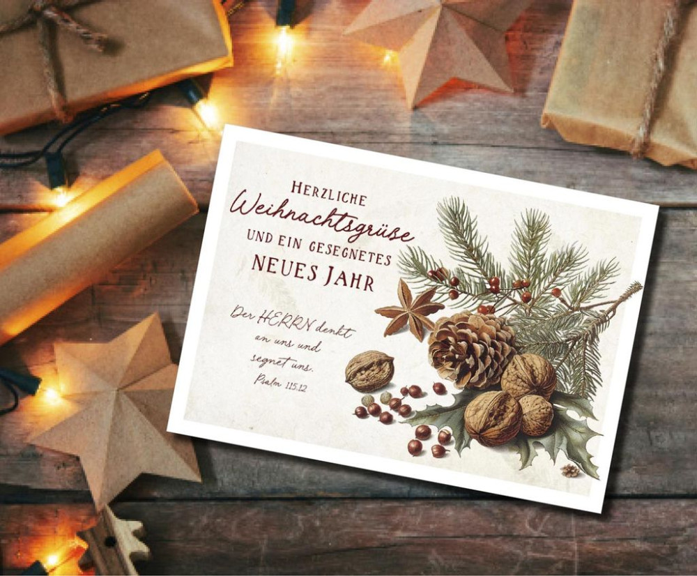 Postkarten Weihnachtsgrüße - Psalm 115.12