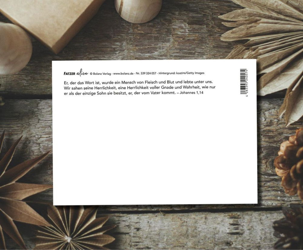 Postkarten Jesus kam für dich! - Johannes 1,14