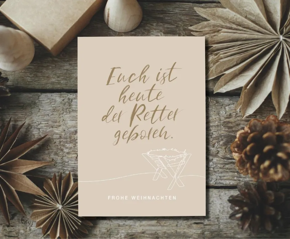 Postkarten Frohe Weihnachten - Lukas 2,11