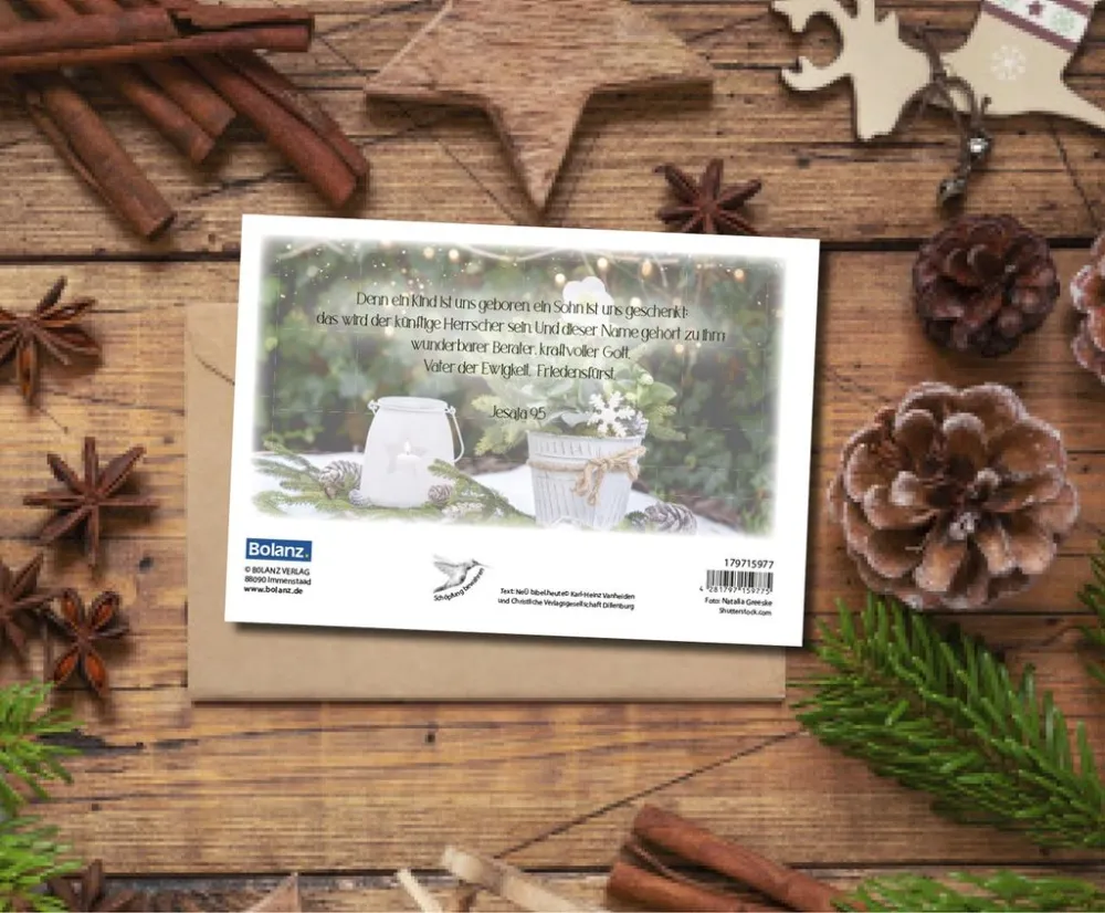 Faltkarte Gesegnetes Fest Kerze - Jesaja 9,5