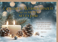 Faltkarte Weihnachtszeit Kerzen - Jesaja 40,5