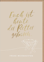 Faltkarte Frohe Weihnachten Krippe - Lukas 2,11