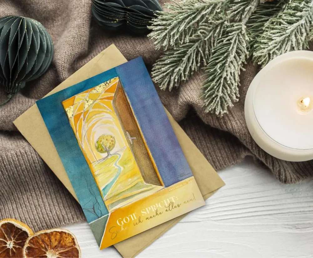 Faltkarten Jahreslosung 2026 Simone Riedel - Offenbarung 21,5