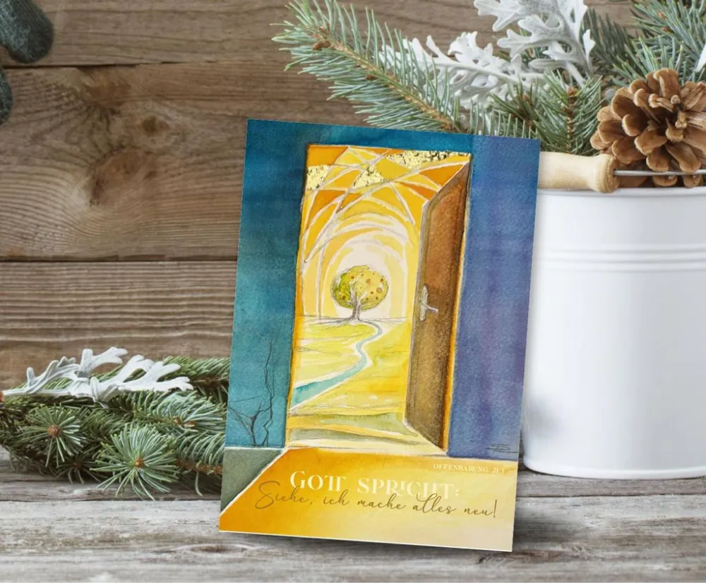 Postkarten Jahreslosung 2026 Simone Riedel  - Offenbarung 21,5