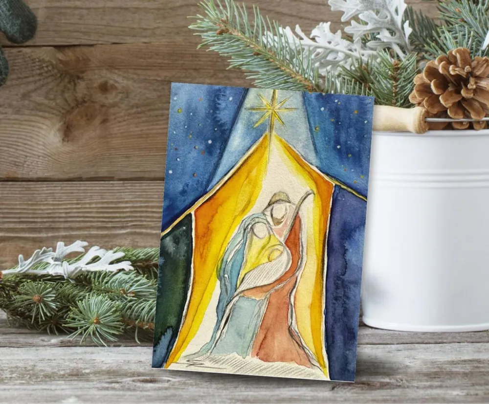 Postkarten Krippe Simone Riedel - Jesaja 9,5