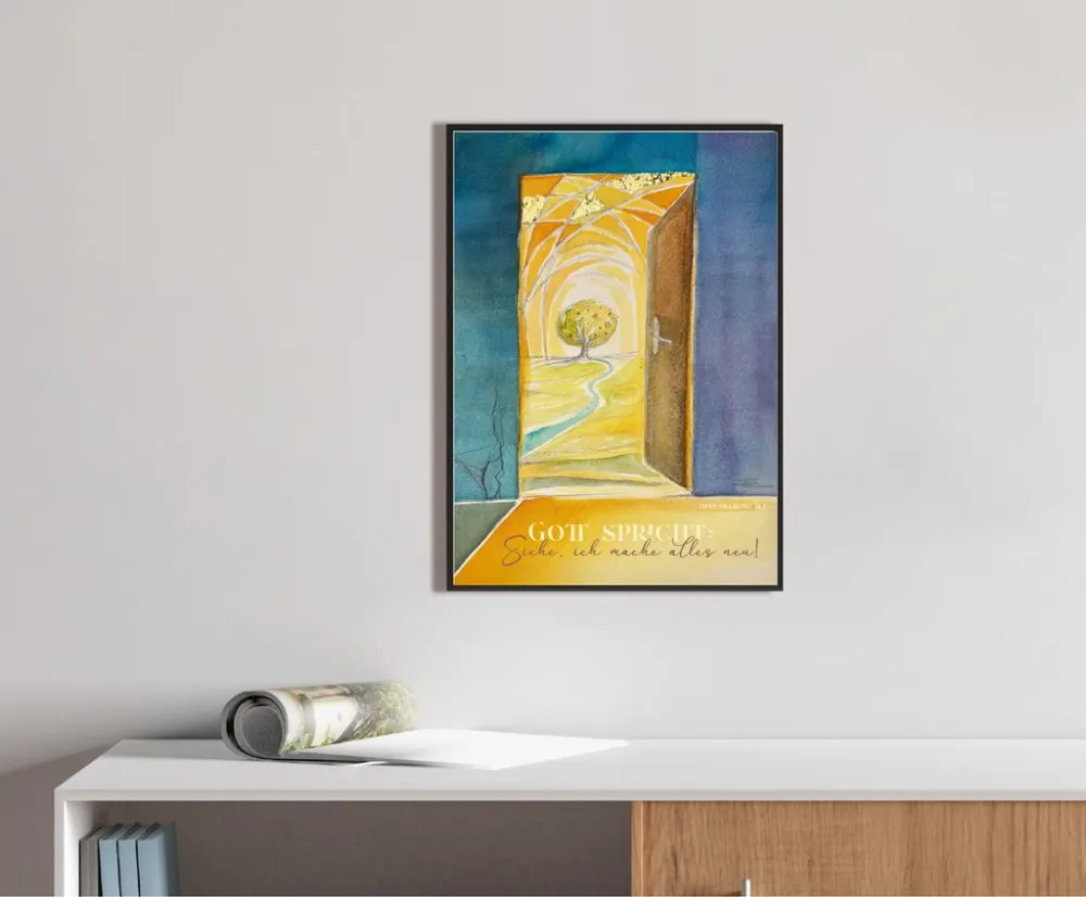 Poster Jahreslosung 2026 Simone Riedel DIN A3 - Offenbarung 21,5