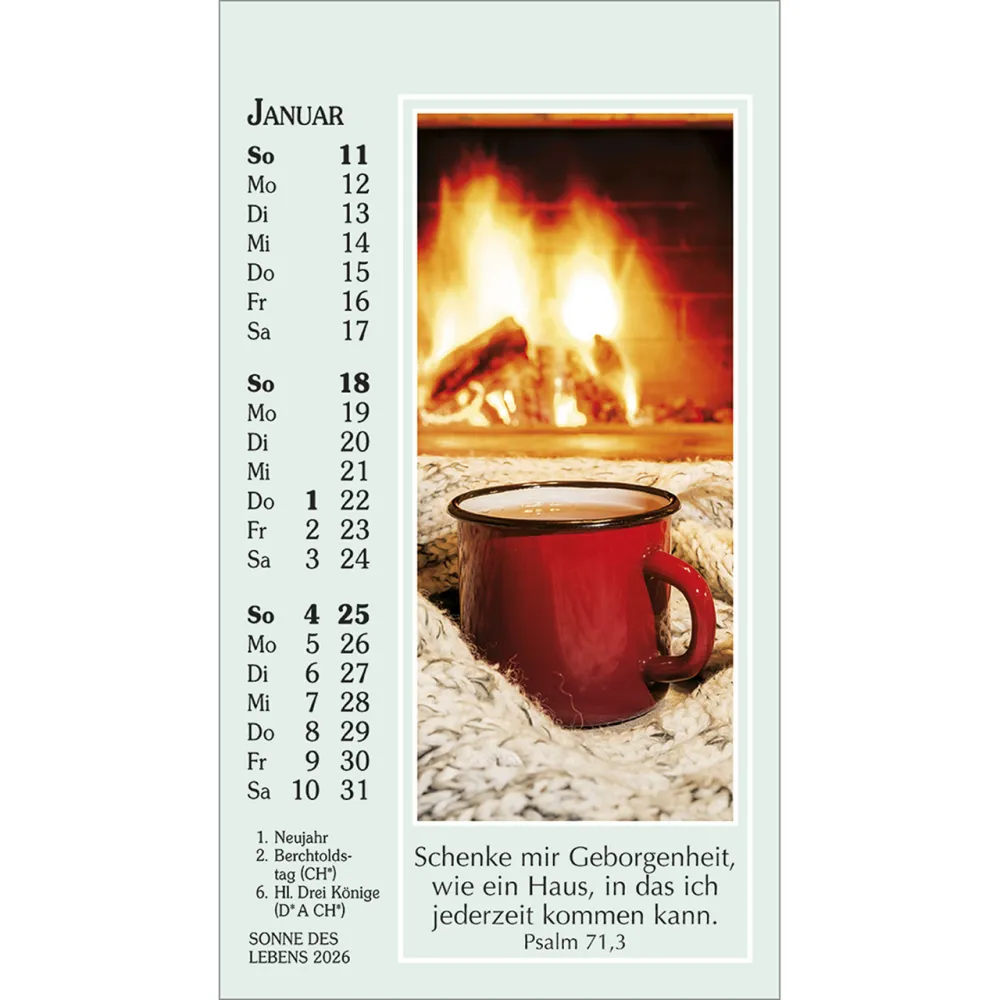 Sonne des Lebens - mini Aufstellkalender