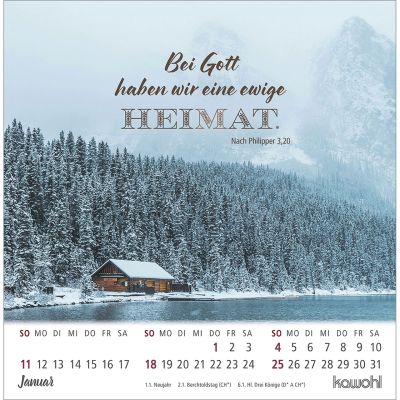 Ankommen & leben - Postkartenkalender mit Bibelwort-Herzstücken