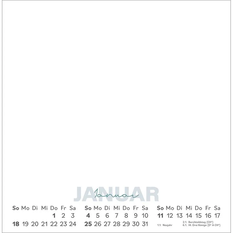 Einblicke - Monatskalender zum Selbergestalten