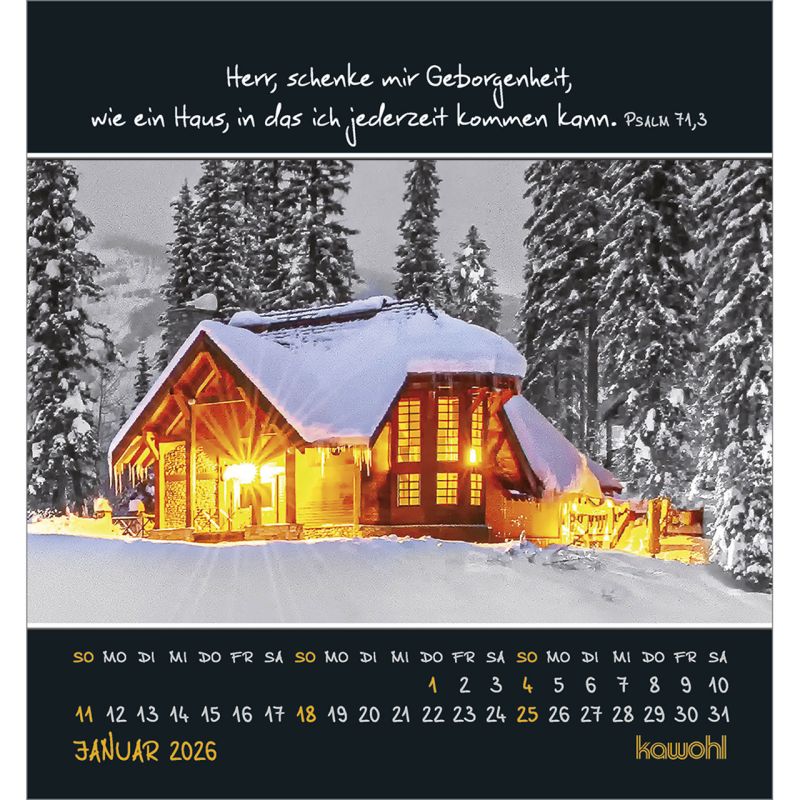 Freu dich an kleinen Wundern - faszinierende Bilder mit christlichen Texten - Aufstellkalender