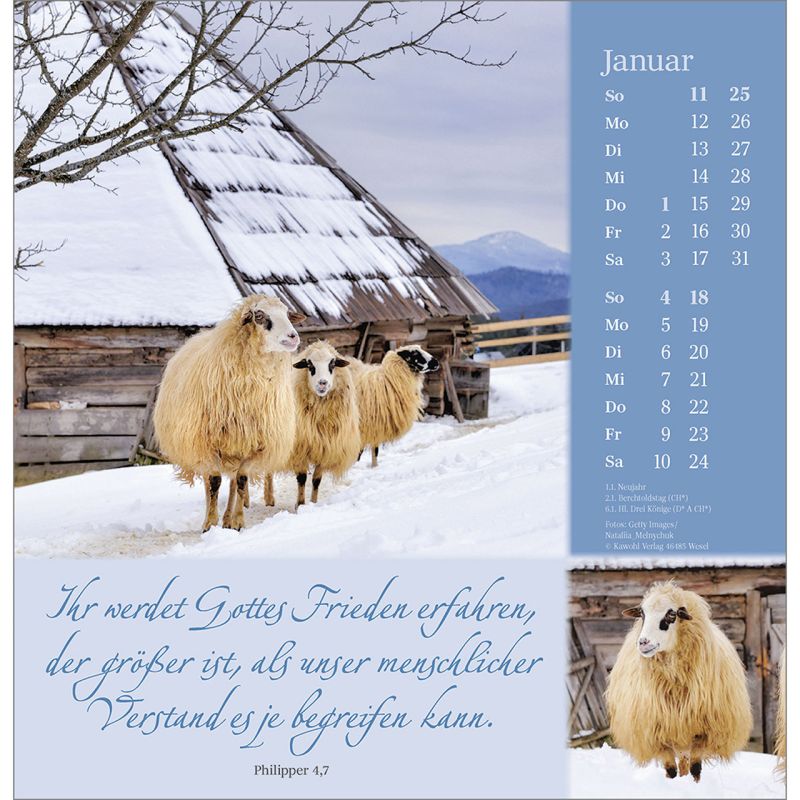 Sei behütet auf allen Wegen -Impulse und Gedanken zu Psalm 23 - Wandkalender