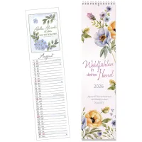 Wolhlfühlen in deiner Hand - Aquarell-Terminkalender mit Bibelimpulsen - Streifenkalender