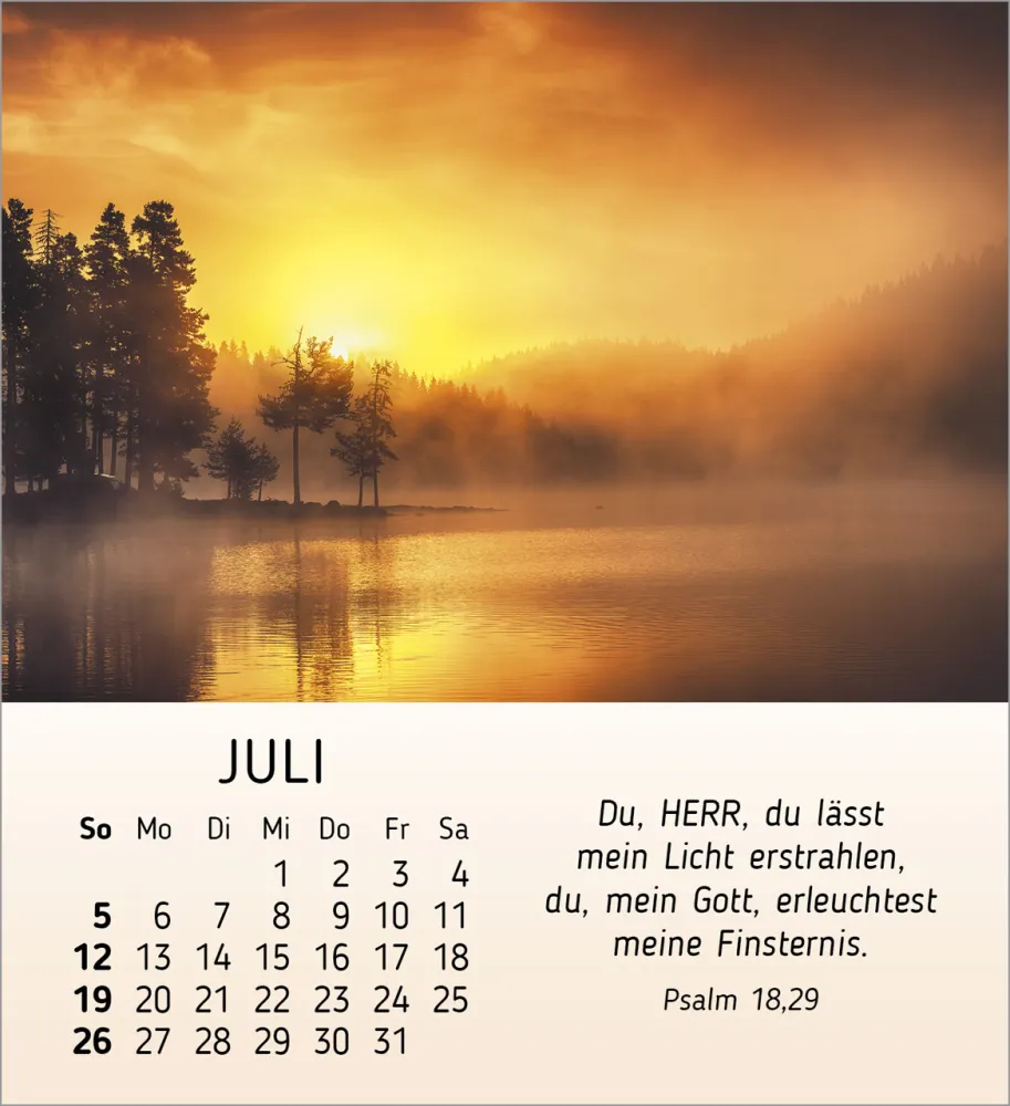 Schönheit des Lichts - Tischkalender
