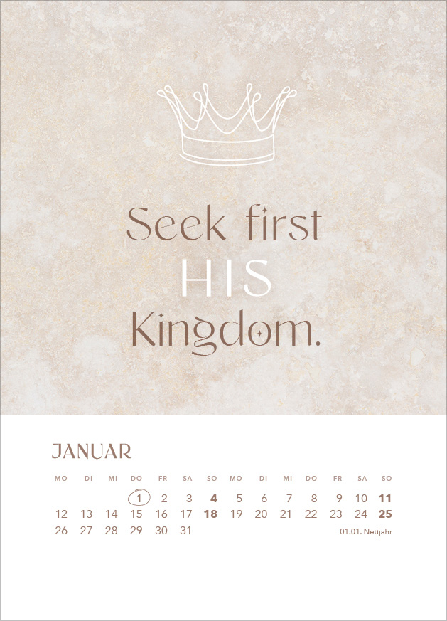 Hoffnung für immer - Tischkalender mit Holzaufsteller