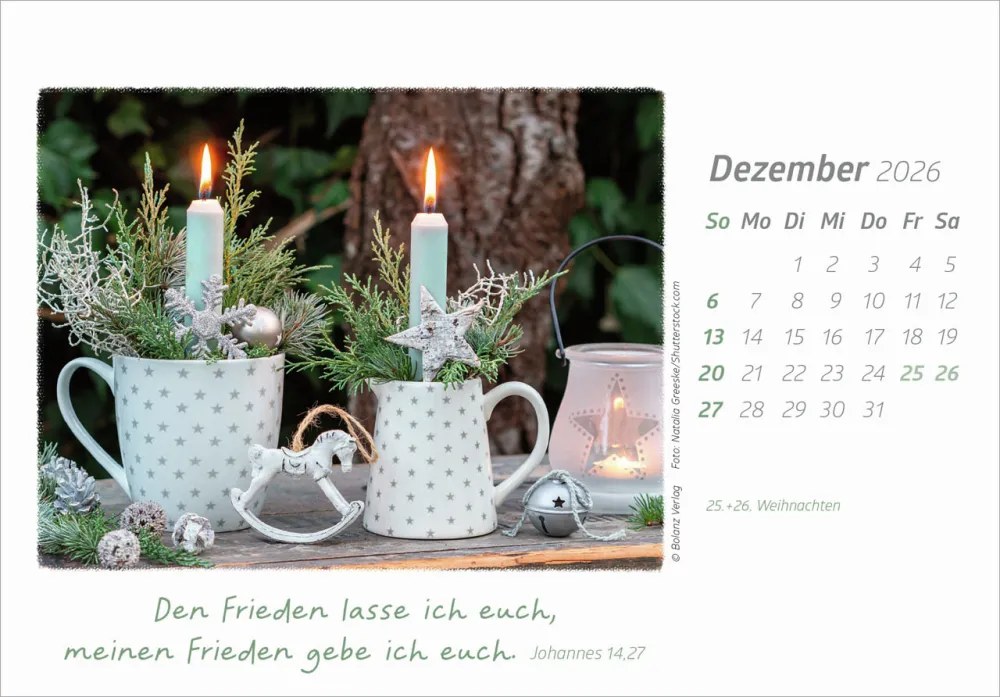 Die Güte Gottes preisen - Tischkalender quer
